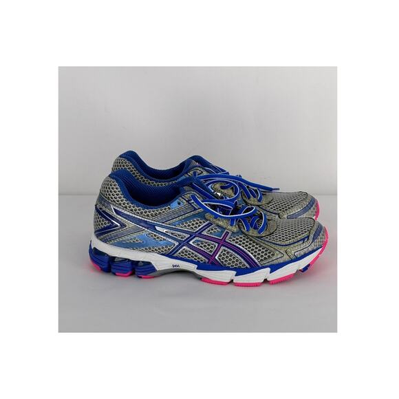 Asics Womens Gel GT 1000 T3R6N Silver Running Shoes Sneakers Size 8 Blue - Picture 7 of 12